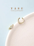 Minimalist Silver 925 Sterling Earrings No Piercing Ear Cuff