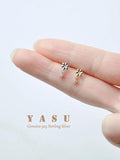 Yasu 925 Silver Flower Drop Earrings Women Party Jewelry