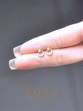 Silver Law 925 Yasu Earrings French Crystal 18k Plated