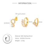 925 Silver Zorcon Evil Eye Stud Earrings Set for Women