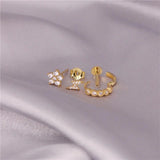 925 Silver Zorcon Evil Eye Stud Earrings Set for Women