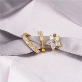 925 Silver Zorcon Evil Eye Stud Earrings Set for Women
