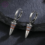925 Silver Zircon Water Drop Earrings Fine Party Jewelry