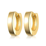 925 Silver Round Hoop Earrings, Geometric Design for Women Men