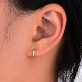 925 Silver Round Hoop Earrings, Geometric Design for Women Men