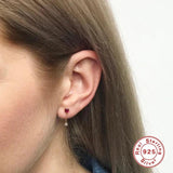 Colorful Zircon Earrings Sterling Silver Tassel Chain Drop Earring