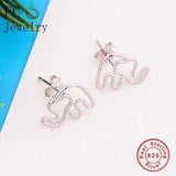 925 Silver Elephant Stud Earring for Women