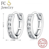 925 Silver Zirconia Stud Earring For Women Oorbellen Brinco Boucle D'oreille