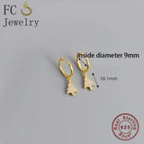 925 Silver Life Tree Pendant Hoop Earrings