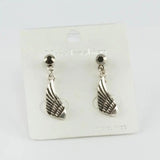 Dangle Wing CZ Earrings