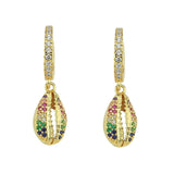 925 Silver Sea Shell Charm Beach Drop Earrings