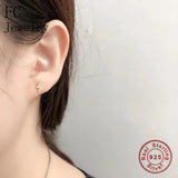 925 Silver Lightning Stud Earring Zirconia Accessories Women Kid Hawaii