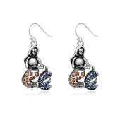 Mermaid Drop Earrings 925 Sterling Silver Zircon Jewelry Gift
