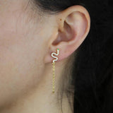 925 Silver Tassel Chain Earrings - Women's Fine Jewelry