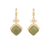 Hotan Jade Earrings for Women Vintage Jewelry