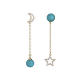 Turquoise Tassel Earrings Retro Style Jewelry Gift