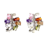 Crystal Hoop Earrings for Women, Plated Novelty Jewelry