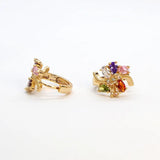 Crystal Hoop Earrings for Women, Plated Novelty Jewelry