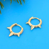 Punk Rainbow CZ Hoop Earring 925 Silver