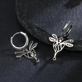 Colored Angel Hoop Earrings 925 Sterling Silver Women's Party Jewelry