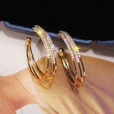 925 Silver Needle Geometric Circle Earrings Women Charms Summer Jewelry