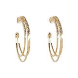 925 Silver Needle Geometric Circle Earrings Women Charms Summer Jewelry