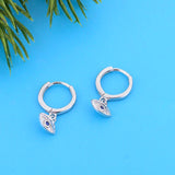 925 Silver Evil Eye CZ Bead Earring Hoop Women