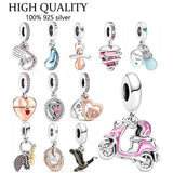 S925 Silver Bulb Pendant Charm for Bracelet Necklace Gift
