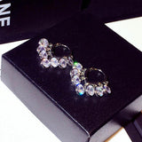 Feminia Tassel Rhinestone Drop Earrings Wedding Jewelry