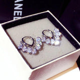 Feminia Tassel Rhinestone Drop Earrings Wedding Jewelry