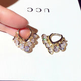 Feminia Tassel Rhinestone Drop Earrings Wedding Jewelry