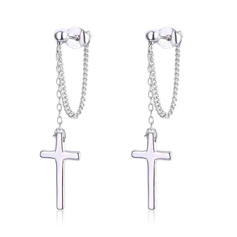 925 Silver Cross Charms Pendant Set for Women Girls
