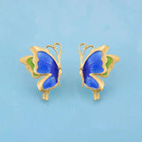 EG5212 24KT Butterfly Stud Earrings for Women Bride Mother Birthday Gift
