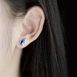 EG5212 24KT Butterfly Stud Earrings for Women Bride Mother Birthday Gift