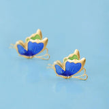 EG5212 24KT Butterfly Stud Earrings for Women Bride Mother Birthday Gift