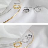 S925 Vintage Chain Hoop Earrings 13mm Minimalist Fine Jewelry