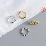 9mm 14K Light Style Silver Link Chain Hoop Earrings for Women