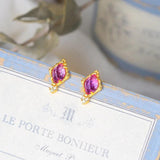 Princess Earring 925 Sterling Silver Synthetic Corundum Fine Jewelry