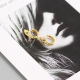 925 Silver Snake Eye Hoop Earring for Women