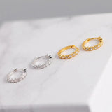 925 Silver Zirconia Hoop Earring for Women Party Wear