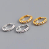 925 Silver Zirconia Hoop Earring for Women Party Wear