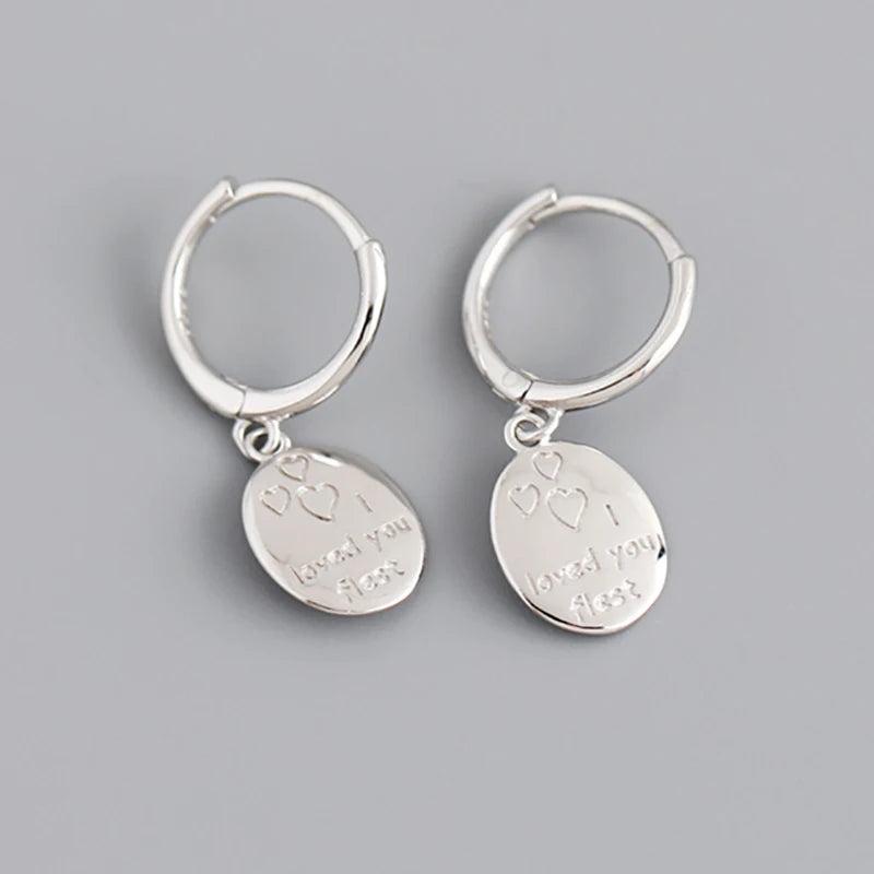 925 Silver Heart Hoop Earring For Women, Kids