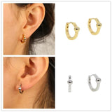 925 Silver Hoop Earrings Summer Style Jewelry Women Wedding Gift