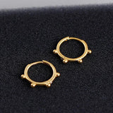 925 Silver Circle Steering Wheel Rudder Hoop Earrings