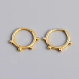 925 Silver Circle Steering Wheel Rudder Hoop Earrings