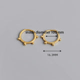 925 Silver Circle Steering Wheel Rudder Hoop Earrings