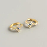 925 Silver Evil Eye Small Hoops Earrings Women Girl Gift