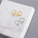 925 Silver Small Round Zirconia Hoop Earring For Women
