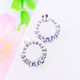 925 Silver Zirconia Stone Stud Earring Brinco Pendientes