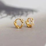 925 Silver Infinity Love Zirconia Hoop Earring